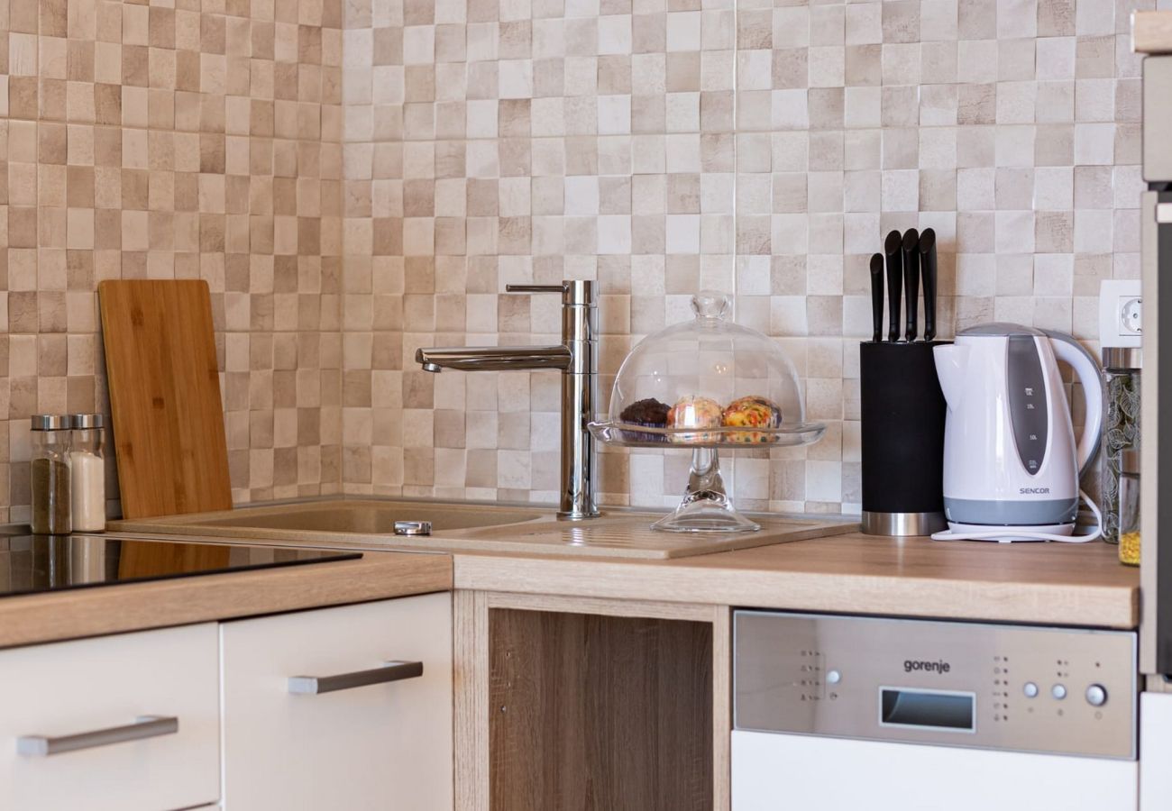 Ferienwohnung in Karlobag - Apartments Rina - Apartment mit einem Schlafzimmer und Meerblick A1