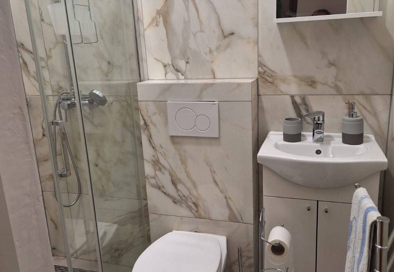 Ferienwohnung in Kukljica - Apartments Kukljica - Apartment mit drei Schlafzimmern und Meerblick