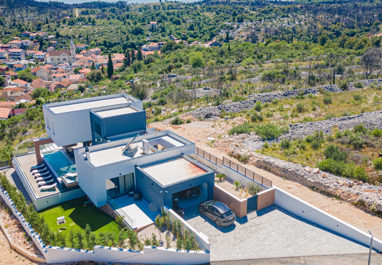 Villa in Zaton - Villa Šimun - Haus mit vier Schlafzimmern, Pool und Whirlpool