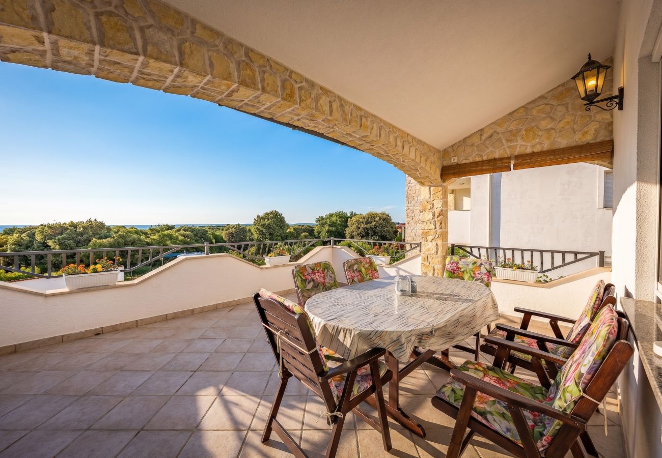 Ferienwohnung in Štinjan - Familienapartment Stinjan mit Meerblick