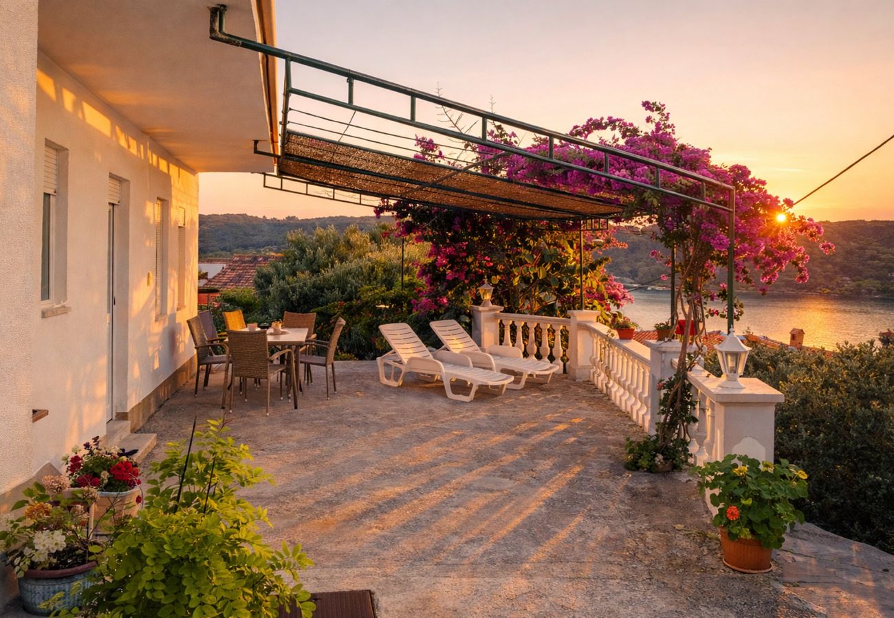 Ferienwohnung in Kampor - Sea View Apartment Ankica with Terrace